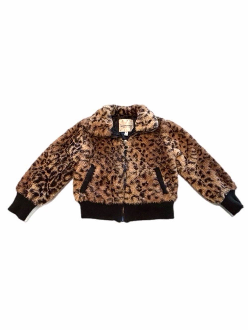 Urban Republic Kids Faux Fur Leopard Bomber Jacket
